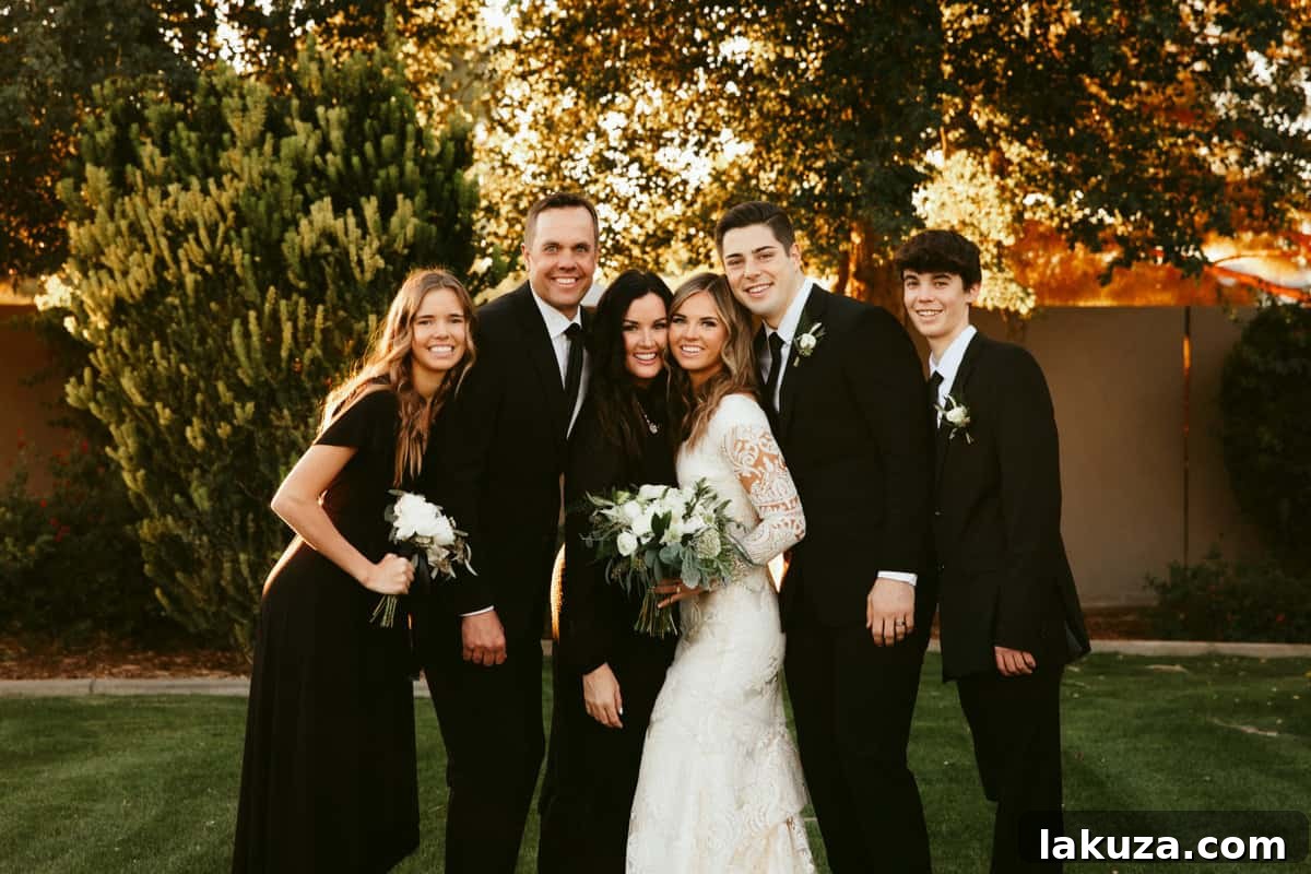Candid photo of wedding guests sharing a moment