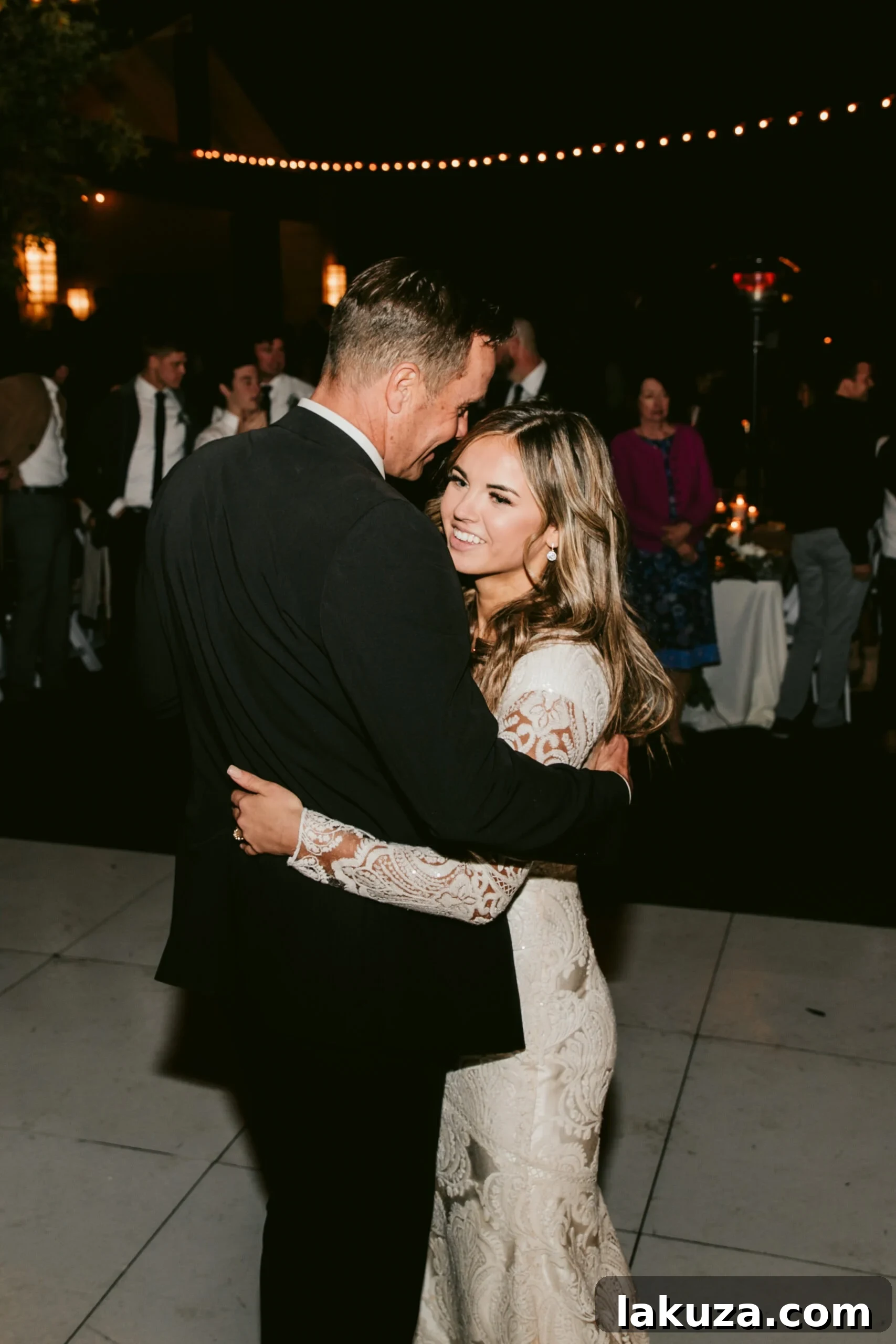 Bride and groom sharing their first dance