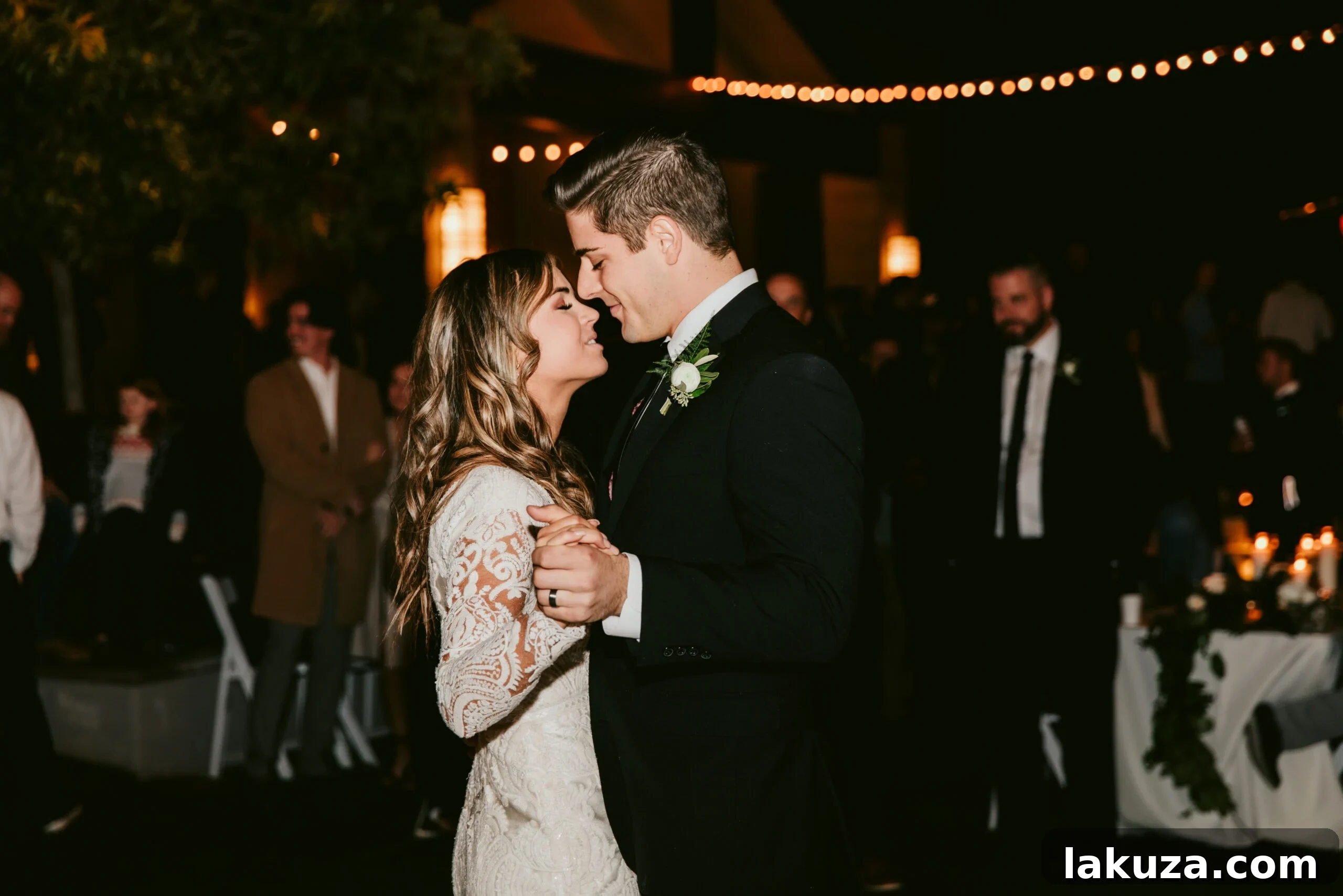 Mother-son dance at wedding reception