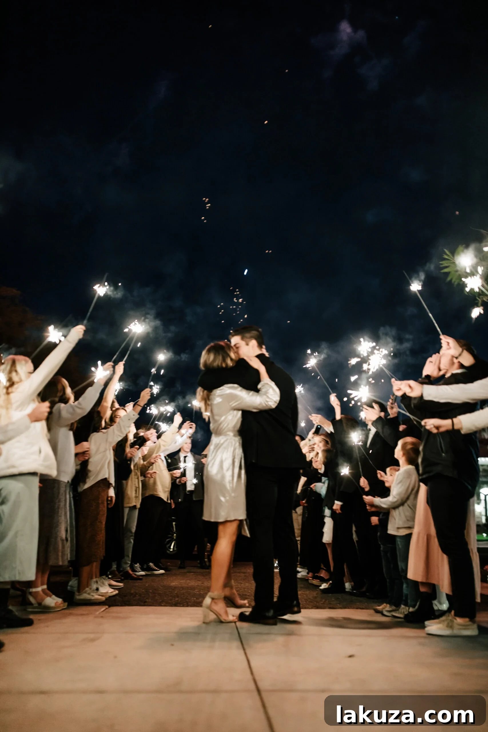 Bride's radiant smile during her wedding reception