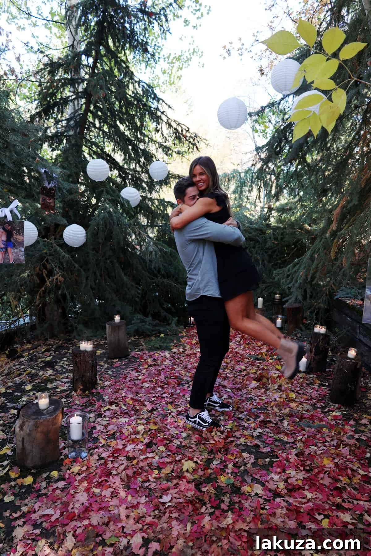 Family celebrating the engagement of Sierra and Conner