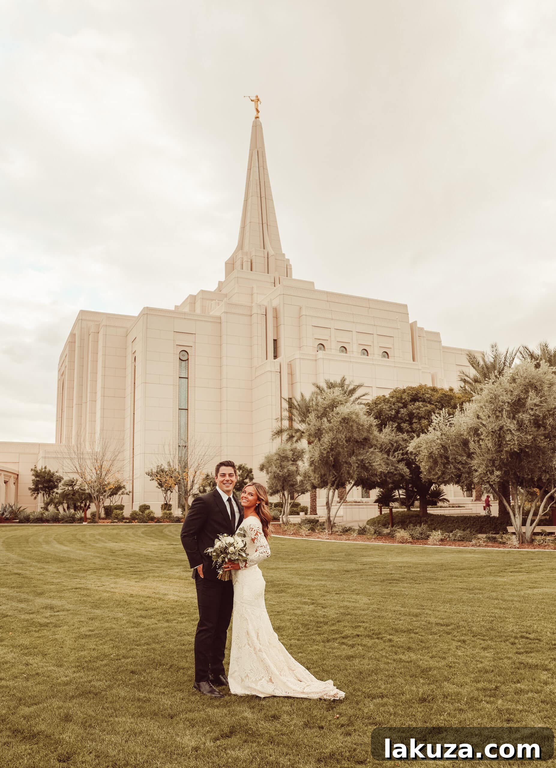 Bride Sierra in her stunning wedding dress during the ceremony