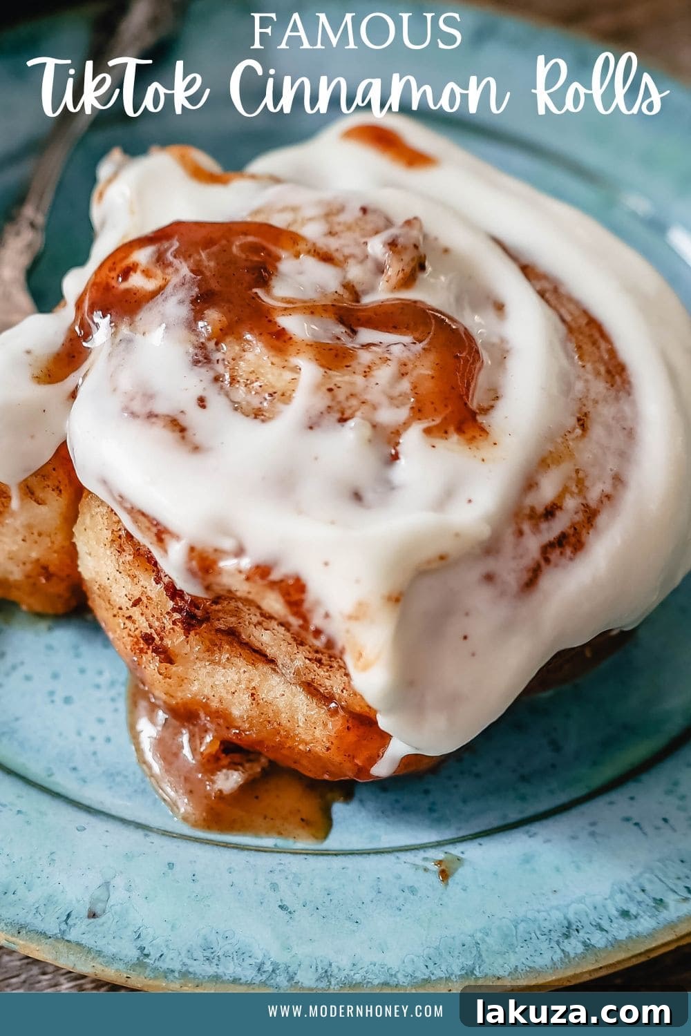 The famous, viral TikTok Cinnamon Rolls with heavy cream are even better than Cinnabon! These TikTok Cinnamon Rolls made with canned cinnamon rolls, a homemade buttery cinnamon drizzle, and a cream cheese frosting are the easiest cinnamon rolls you will ever make! 