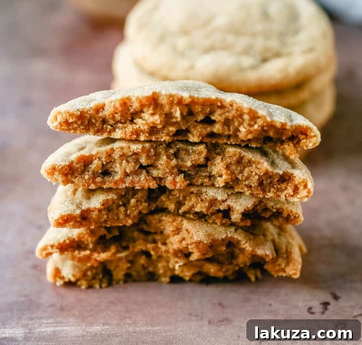Several soft and chewy Brown Sugar Cookies arranged artistically for a photoshoot.