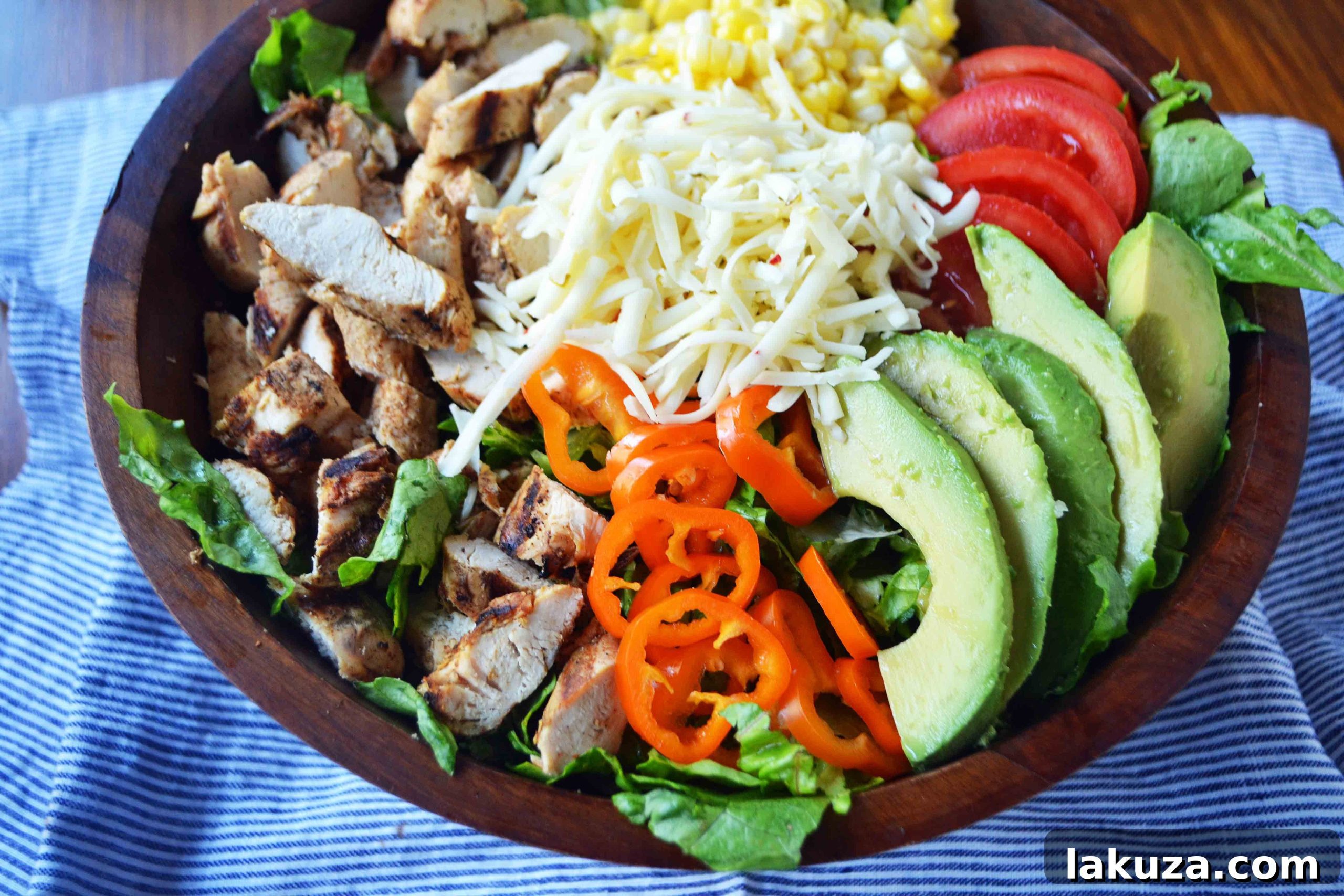 Fiesta Chicken Chopped Salad with Cilantro Lime Ranch 5 Fresh Cilantro Lime Ranch Dressing being prepared for Southwestern Chicken Chopped Salad