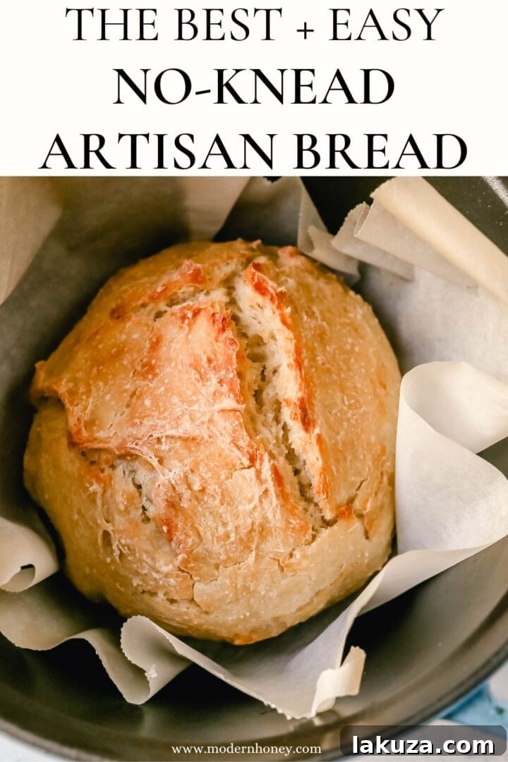 Effortless Overnight Artisan Loaf 20 A warm, inviting image of a fresh slice of no-knead bread with butter, resting on a wooden board, ready to be eaten. Highlights the simplicity and deliciousness of homemade bread.