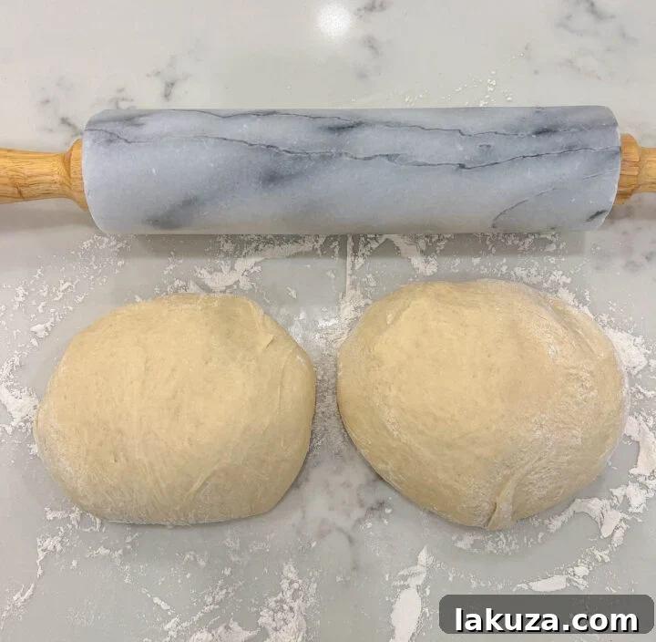 Golden Flaky Crescents 6 Homemade Crescent Rolls Dough Balls before rolling out. Buttery, light, and fluffy homemade rolls from scratch!