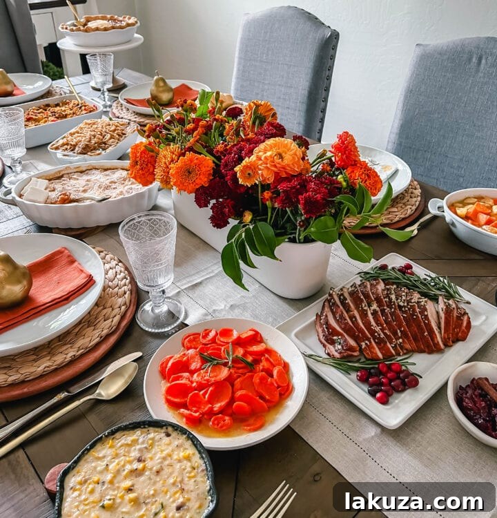 Friendsgiving Floral Centerpiece: Easy and affordable Fall floral arrangement ideas for your Friendsgiving or Thanksgiving table decor.