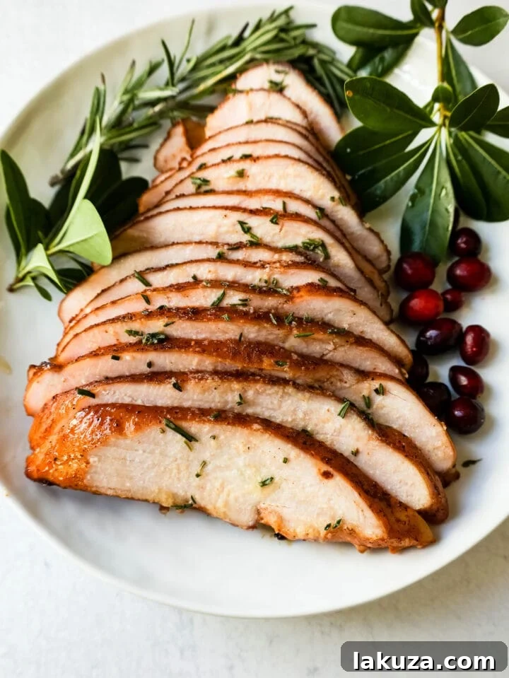 Smoked Turkey Breast with Garlic Herb Butter: A juicy, flavorful, slow-smoked turkey recipe with a perfect herb crust, ideal for Friendsgiving.