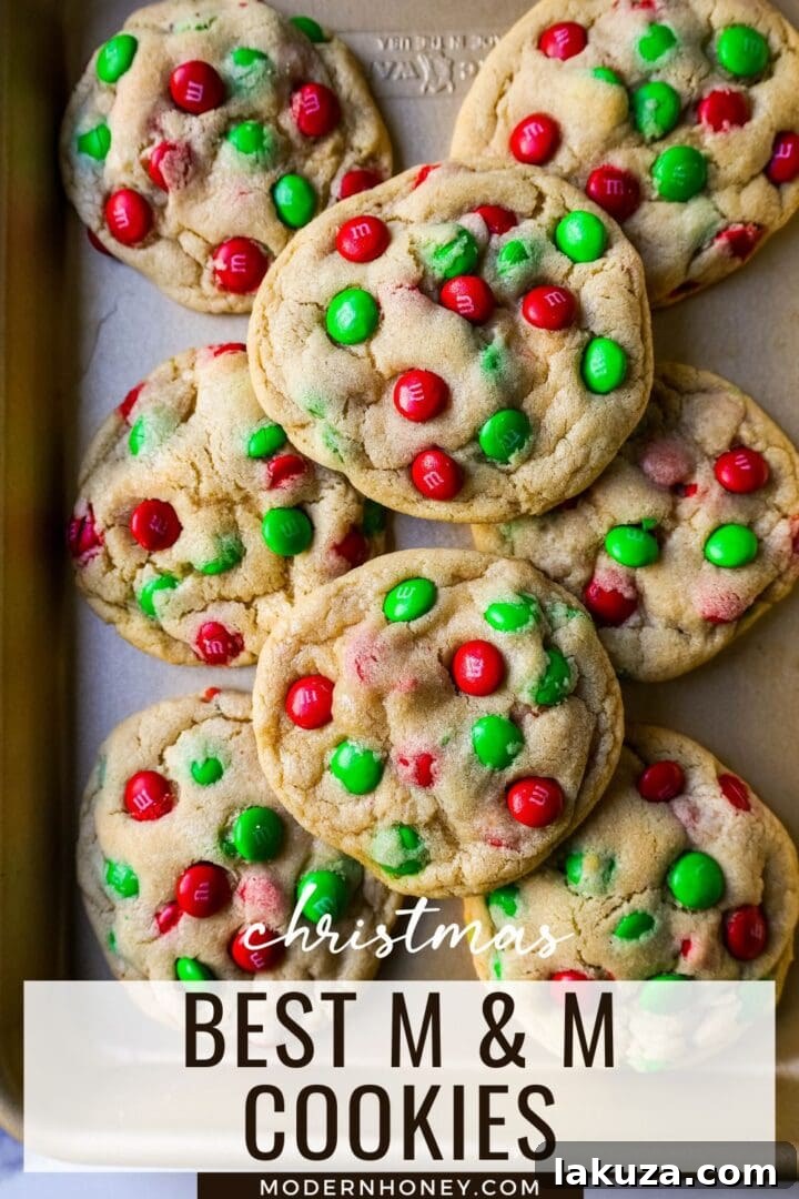 Soft, chewy M&M Cookies are the perfect Christmas cookie. This is the best M & M cookie recipe!