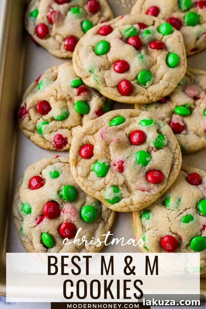 Soft, chewy M&M Cookies are the perfect Christmas cookie. This is the best M & M cookie recipe!