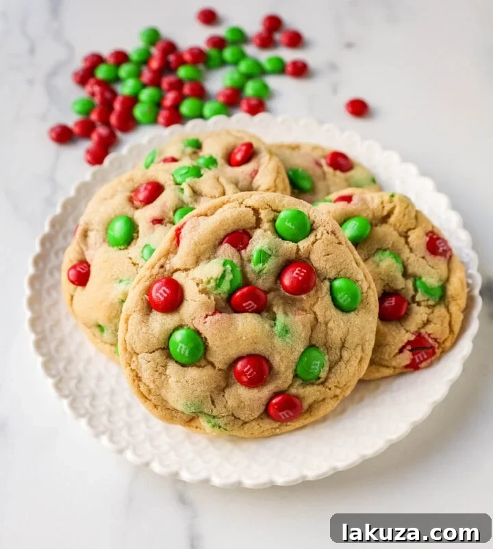 Soft, chewy M&M Cookies are the perfect Christmas cookie. This is the best M & M cookie recipe!