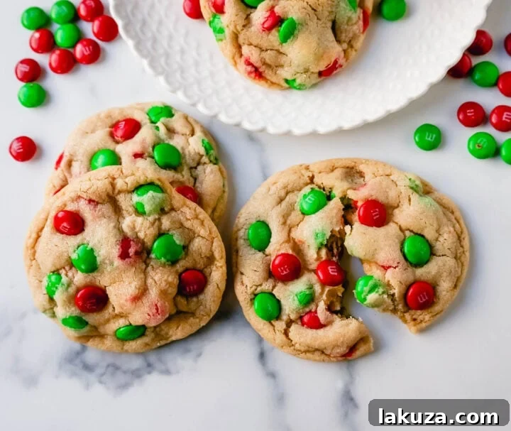 Soft, chewy M&M Cookies are the perfect Christmas cookie. This is the best M & M cookie recipe!