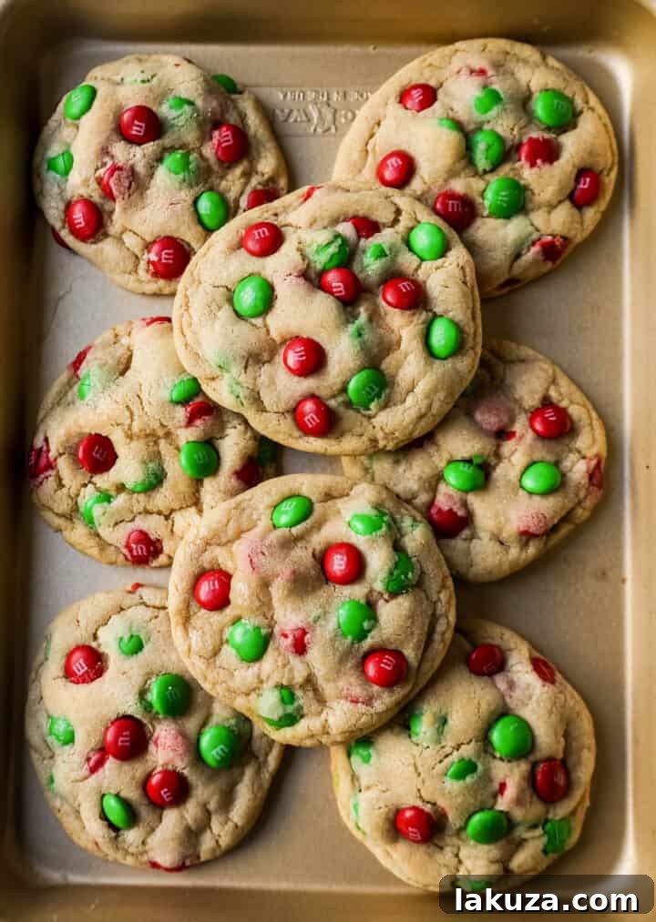 Soft, chewy M&M Cookies are the perfect Christmas cookie. This is the best M & M cookie recipe!