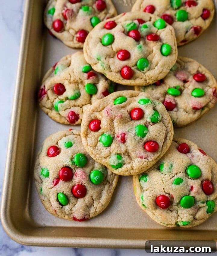 Soft, chewy M&M Cookies are the perfect Christmas cookie. This is the best M & M cookie recipe!