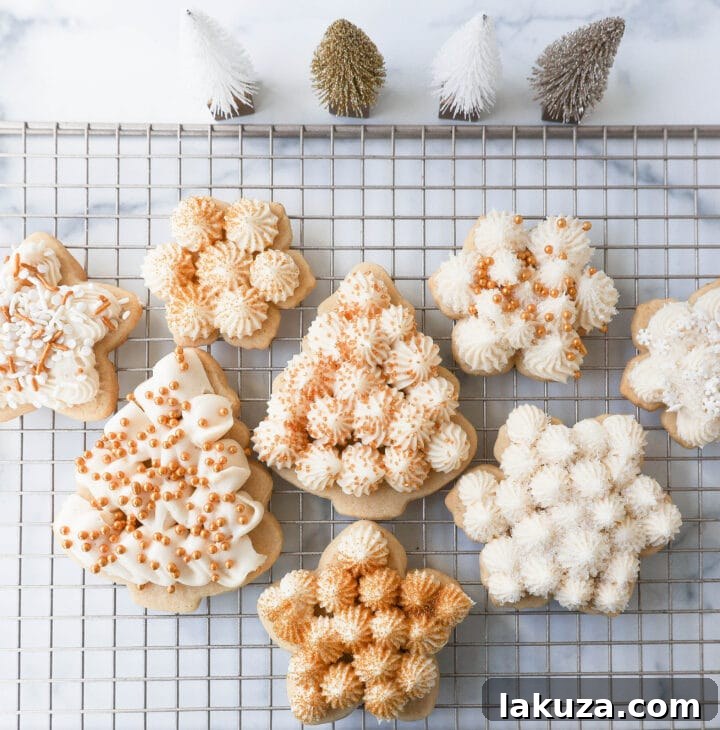 Soft, chewy homemade Christmas Sugar cookies with buttercream frosting. This is the best cut out sugar cookie recipe!