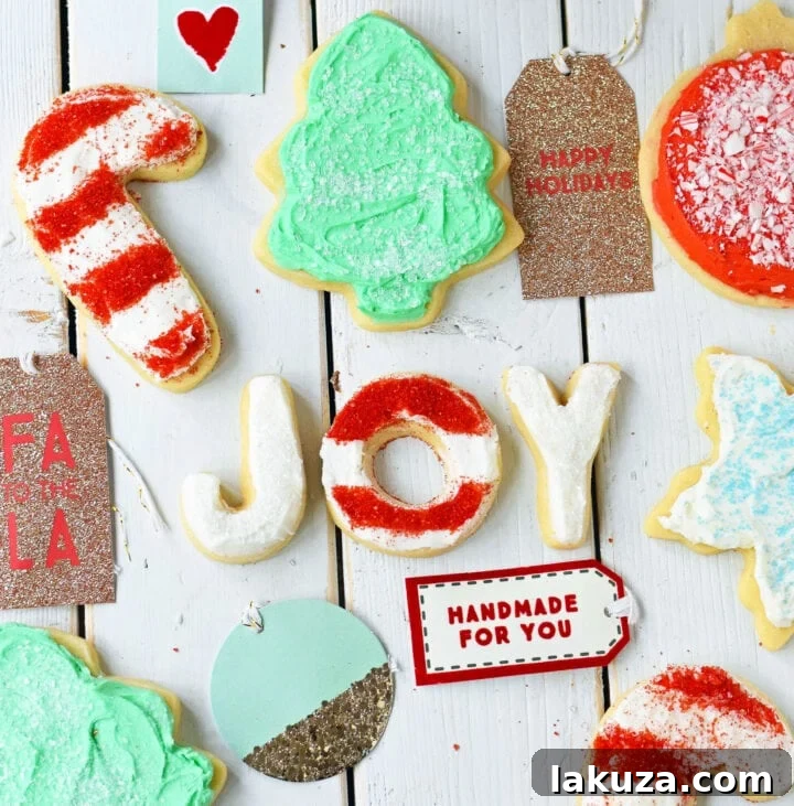 Soft, chewy homemade Christmas Sugar cookies with buttercream frosting. This is the best cut out sugar cookie recipe!