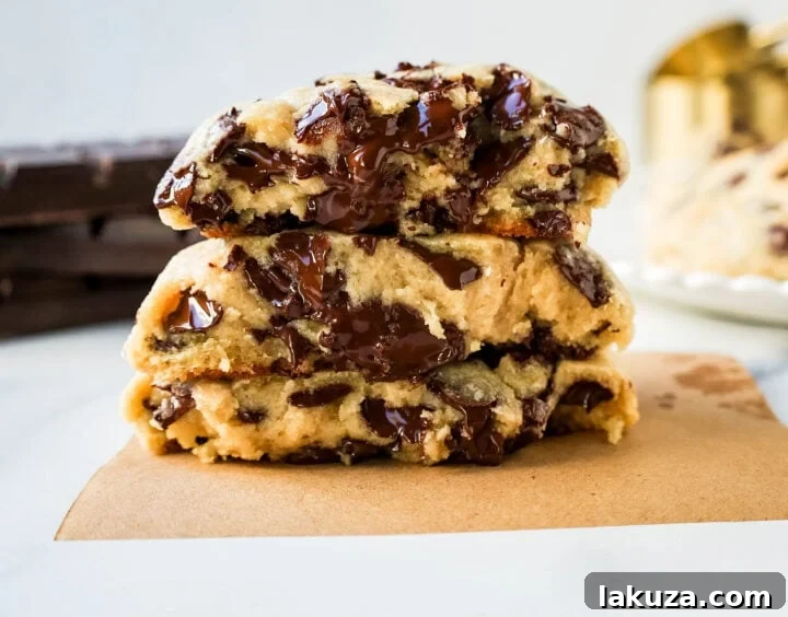 Discover the unique qualities of Levain Bakery Two Chip Chocolate Chip Cookies, featuring a crispy outside and a thick, gooey center, now available in a delicious nut-free version.
