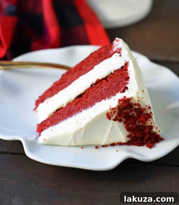 The best Red Velvet Cake recipe ever, featuring a moist and tender cake with sweet cream cheese frosting, perfect for any special occasion.