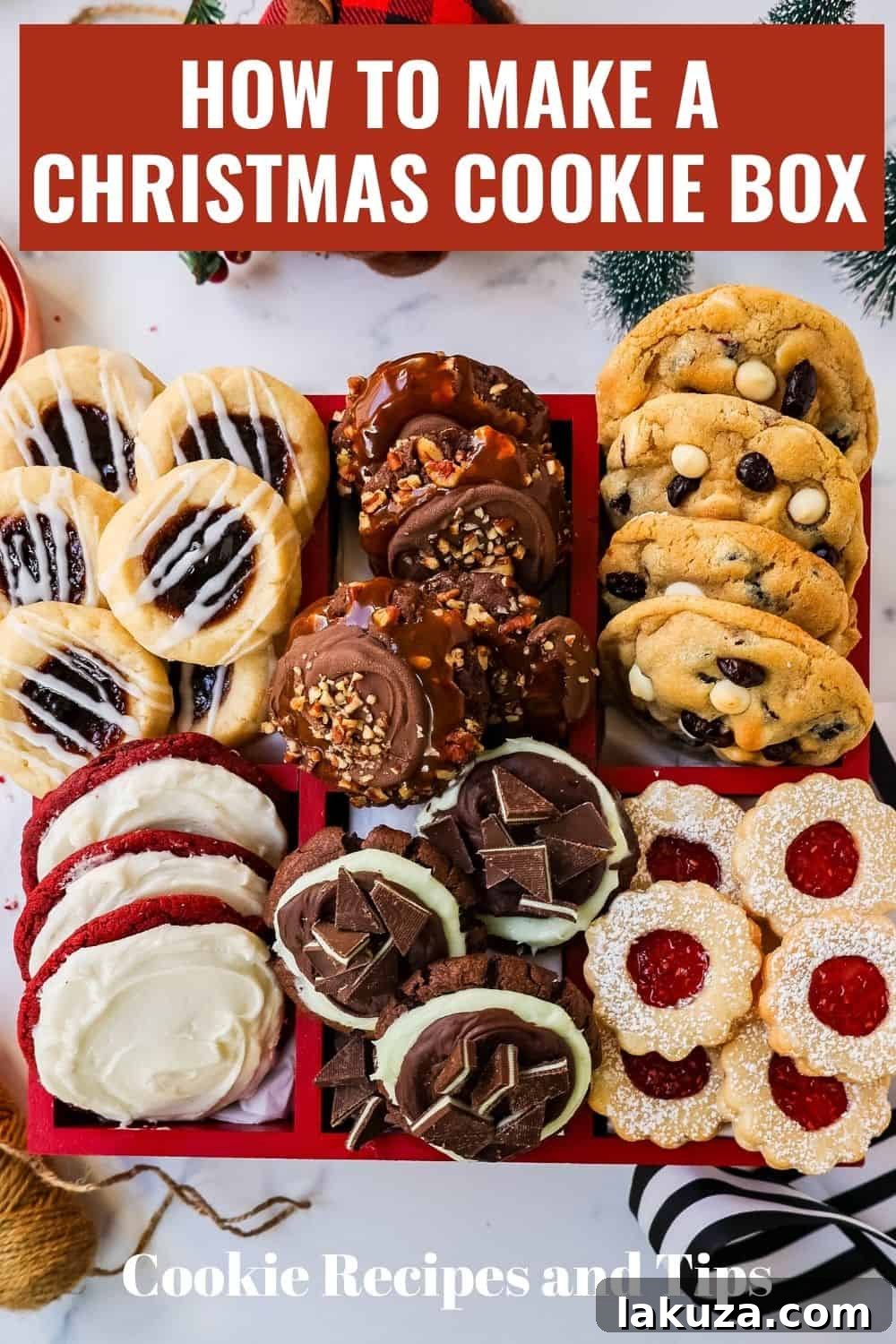 80 Irresistible Christmas Cookie Recipes 107 How to make a beautiful and festive Christmas Cookie Box. Cookie recipes and tips and tricks for making a festive cookie box for Christmas.
