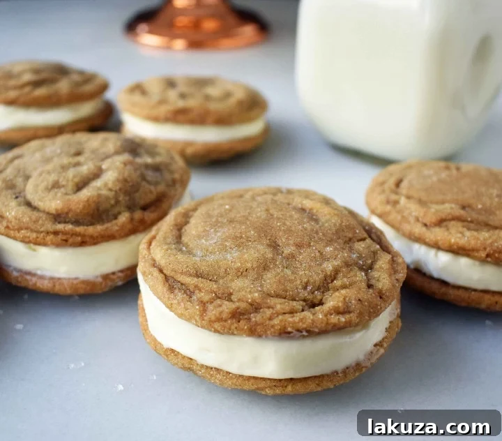 80 Irresistible Christmas Cookie Recipes 60 Gingersnap Oreos Sandwich Cookies with Cream Cheese Filling. Soft gingerbread cookies filled with sweet cream cheese, a favorite holiday cookie!