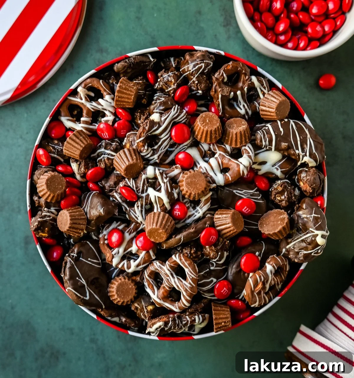 80 Irresistible Christmas Cookie Recipes 85 Jingle Jangle Christmas Chocolate Snack Mix. A popular sweet and salty chocolate snack mix inspired by Trader Joe's, perfect for gifting and chocolate lovers!