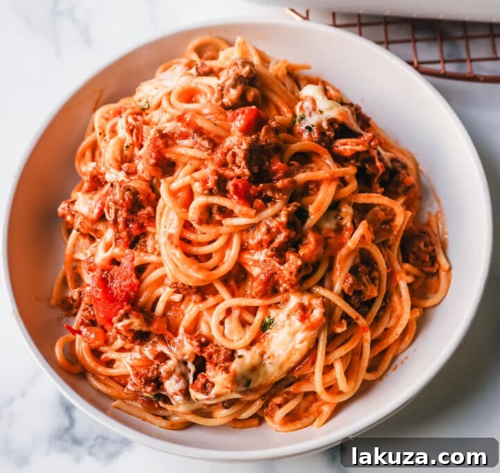 TikTok's Million-Dollar Baked Spaghetti Sensation 4 Ingredients for TikTok Million Dollar Spaghetti laid out