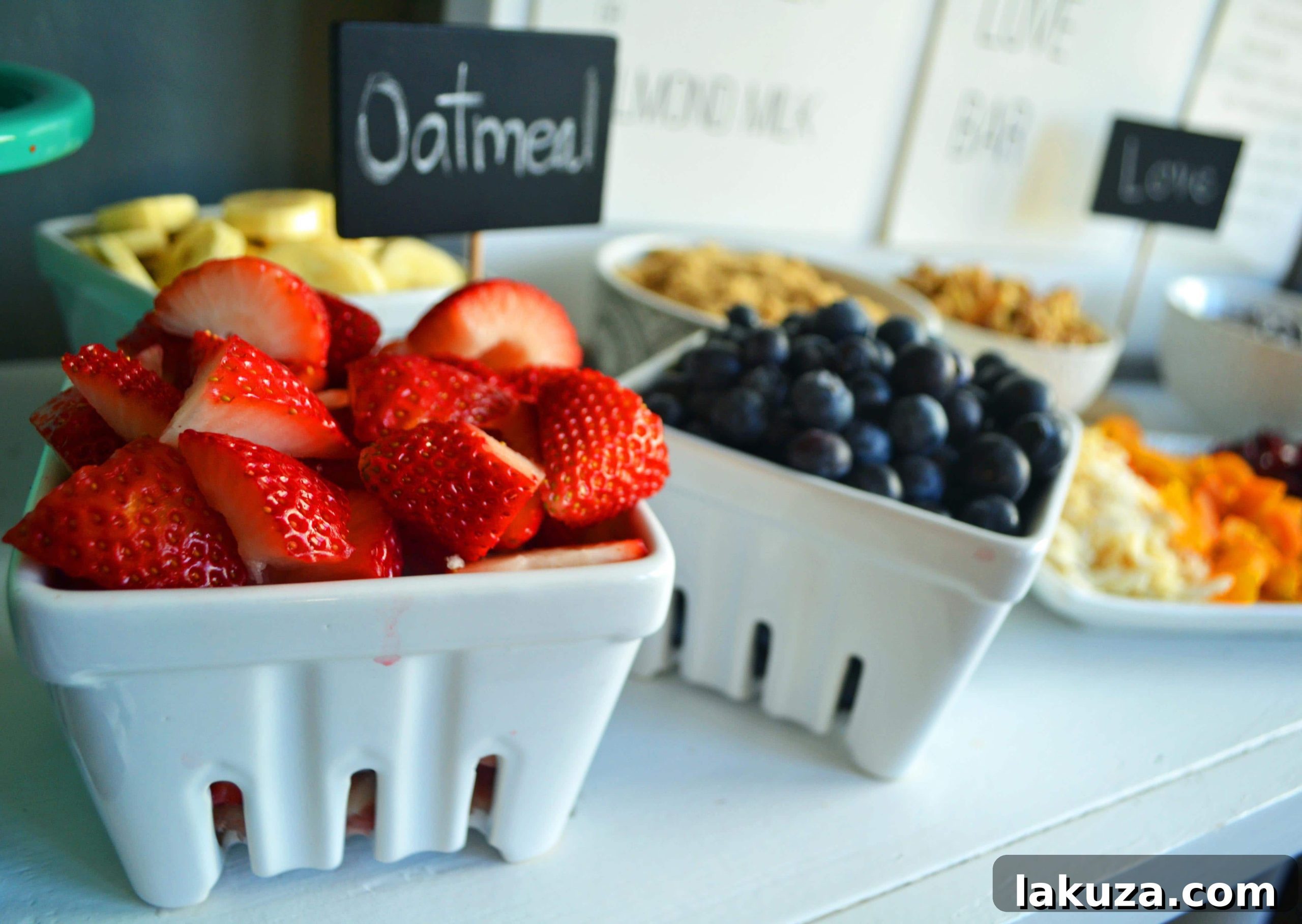 Variety of delicious topping ideas for homemade buttermilk waffles.