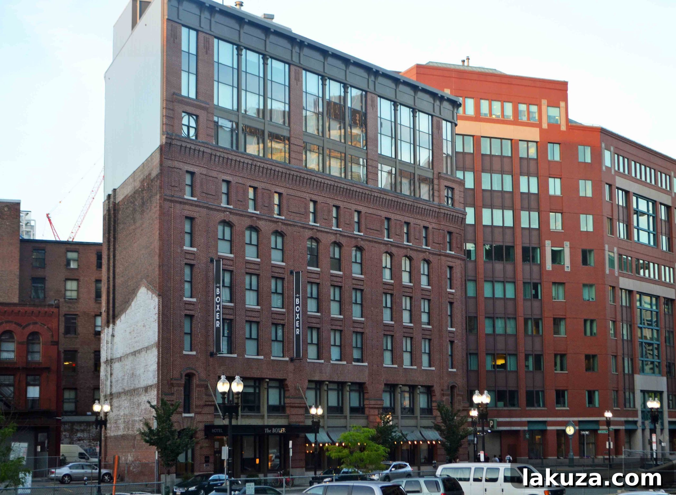Explore Boston's Flavors and Unforgettable Sights 29 Stylish hotel lobby at The Boxer Hotel in Boston