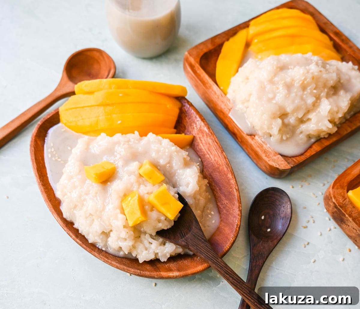 Heavenly Mango Delight 4 Quick, easy, and perfectly sweet homemade sticky rice with fresh mango. How to make this famous Thai mango sticky rice dessert with simple ingredients.