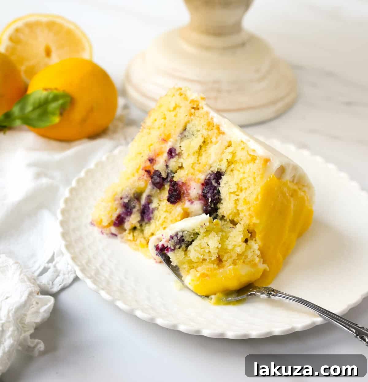 Expert tip - tossing blueberries in flour before adding to batter