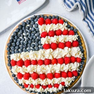Sugar Cookie Flag Fruit Pizza
