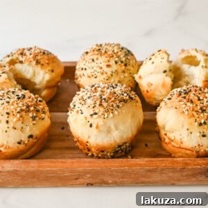 Everything Bagel Cream Cheese Bites. These viral Cream Cheese Filled Everything Bagel Bites are so easy to make and everyone loves them! These Stuffed Bagel Minis are an everything bagel and cream cheese all in one bite.