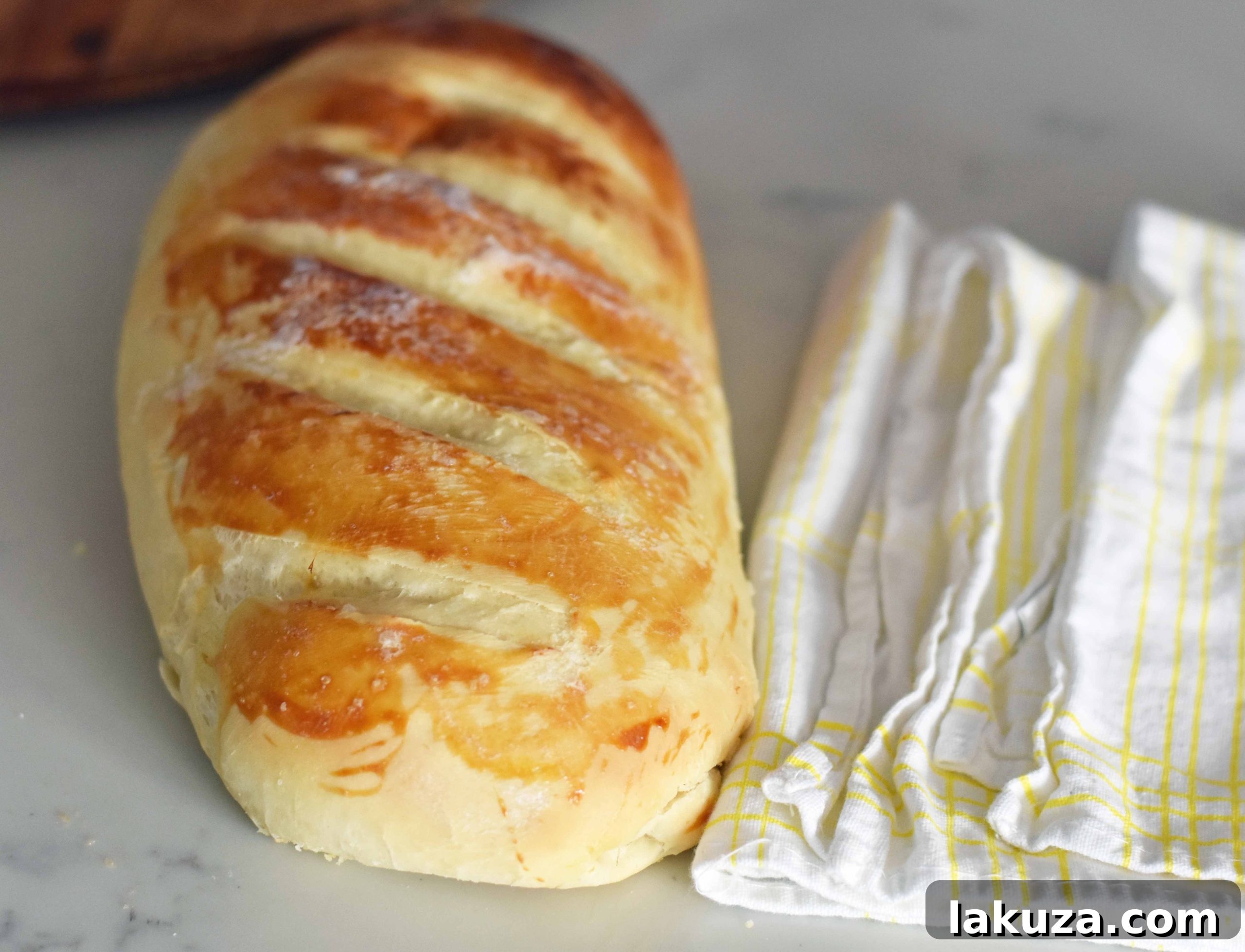 Easy Homemade Bakery French Bread. Quick and easy homemade french bread made at home. Kids can make this bread! Super easy to follow foolproof recipe. www.modernhoney.com