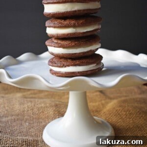 Decadent Homemade Chocolate Sandwich Cookies 6 Homemade Oreo Cookies by Modern Honey. Rich Chocolate Cookies filled with Sweet Buttercream Filling. It's Oreos cookies but so much better.