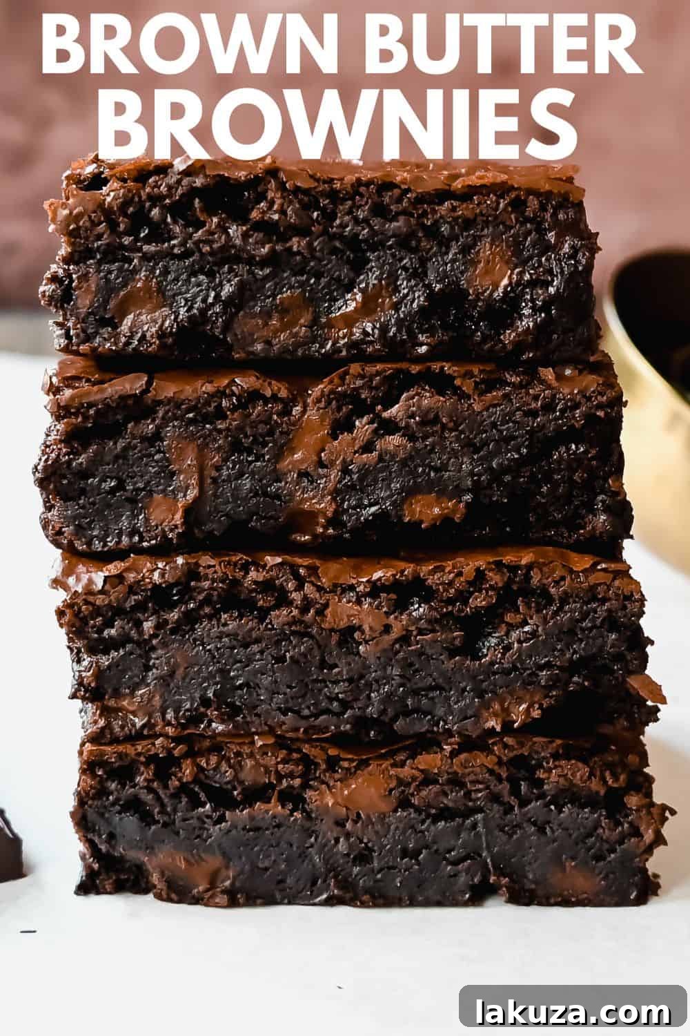 Toasted Butter Brownies 7 The most fudgy, chewy chocolate brownies made with brown butter to make them even better! Everyone always asks for this easy homemade brownie recipe.