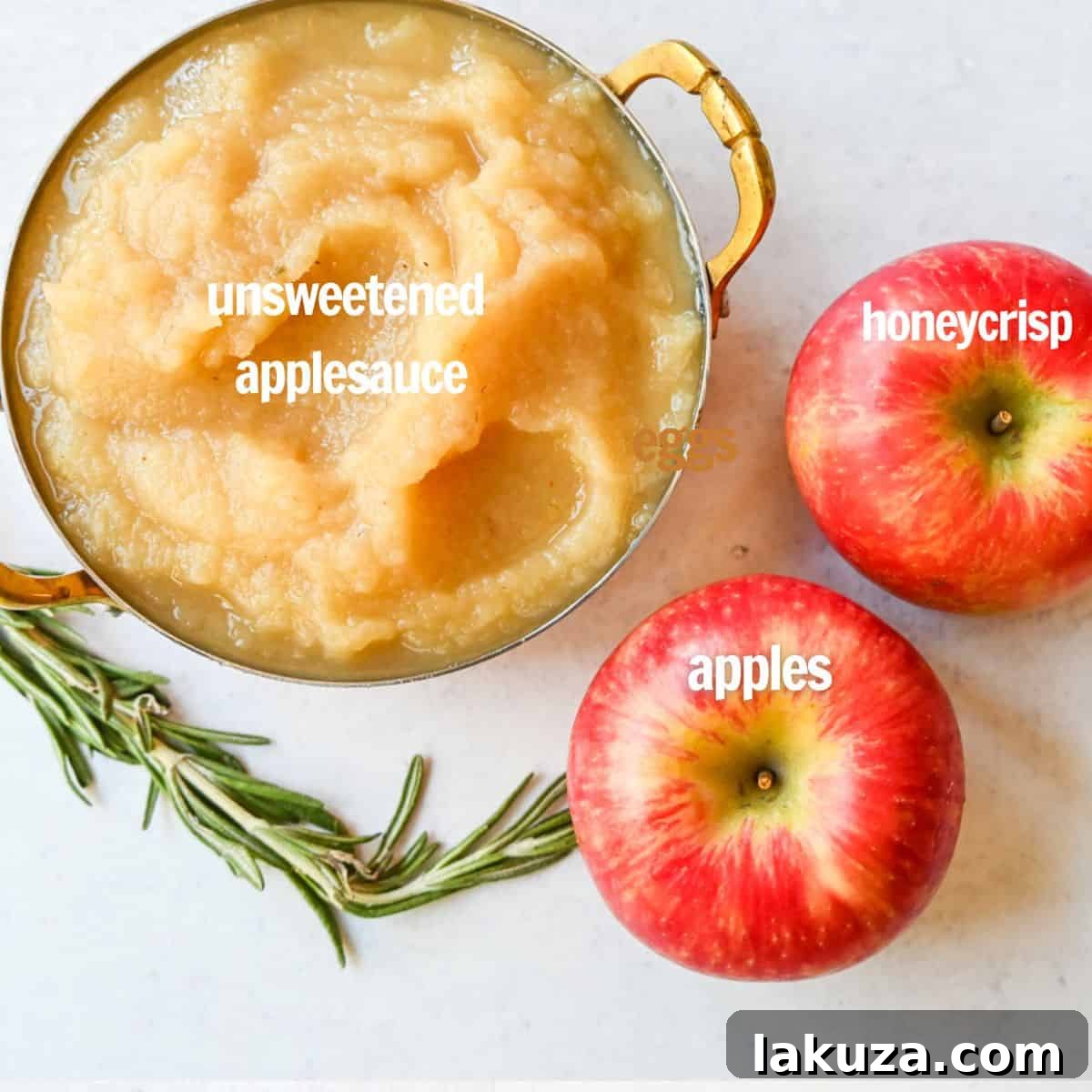 Apples and Applesauce in apple cake recipe.