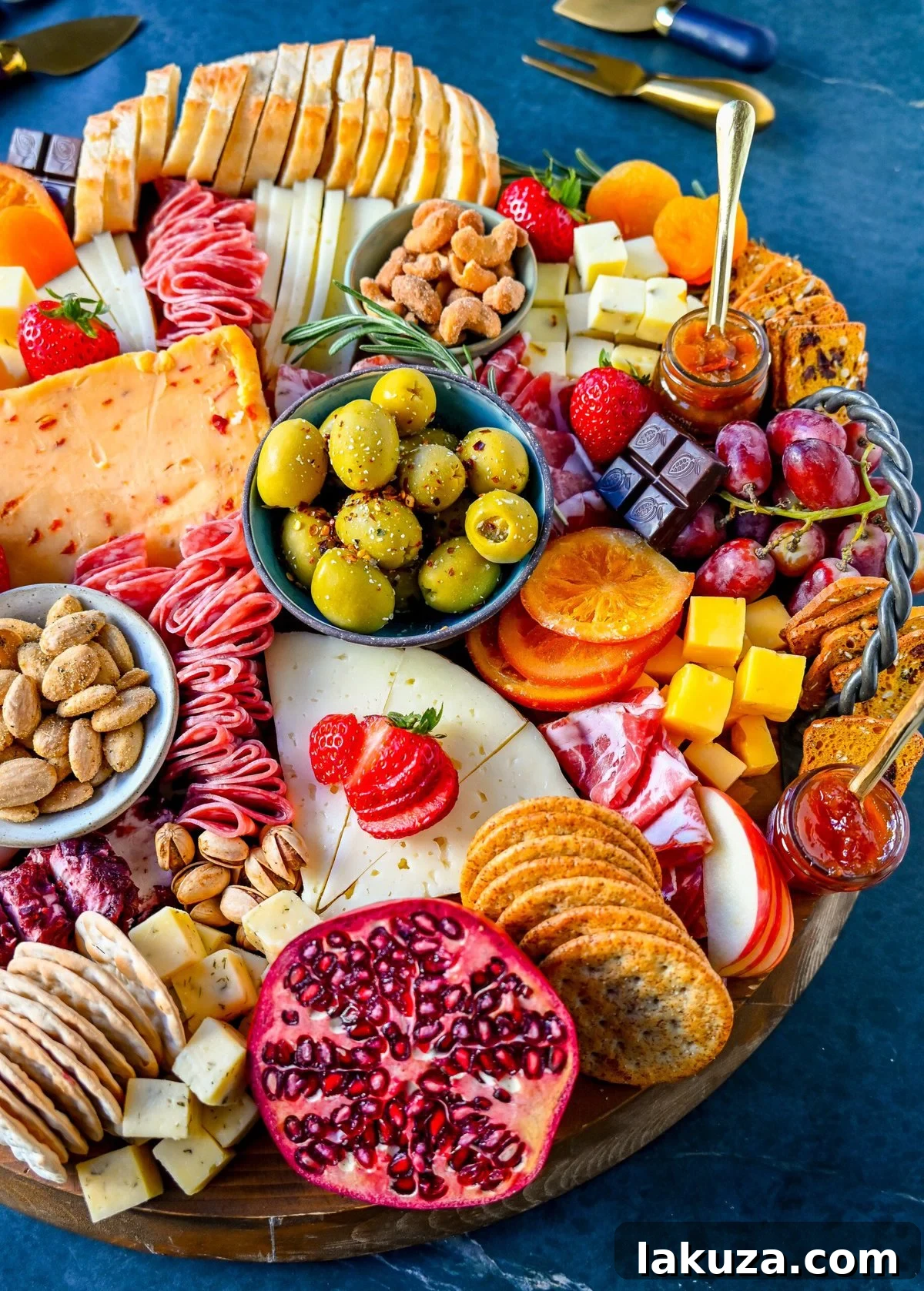 Creating a Showstopping Charcuterie Board 5 A close-up view of a selection of cured meats and soft cheeses on a charcuterie board, highlighting the rich textures and diverse colors ready for pairing.
