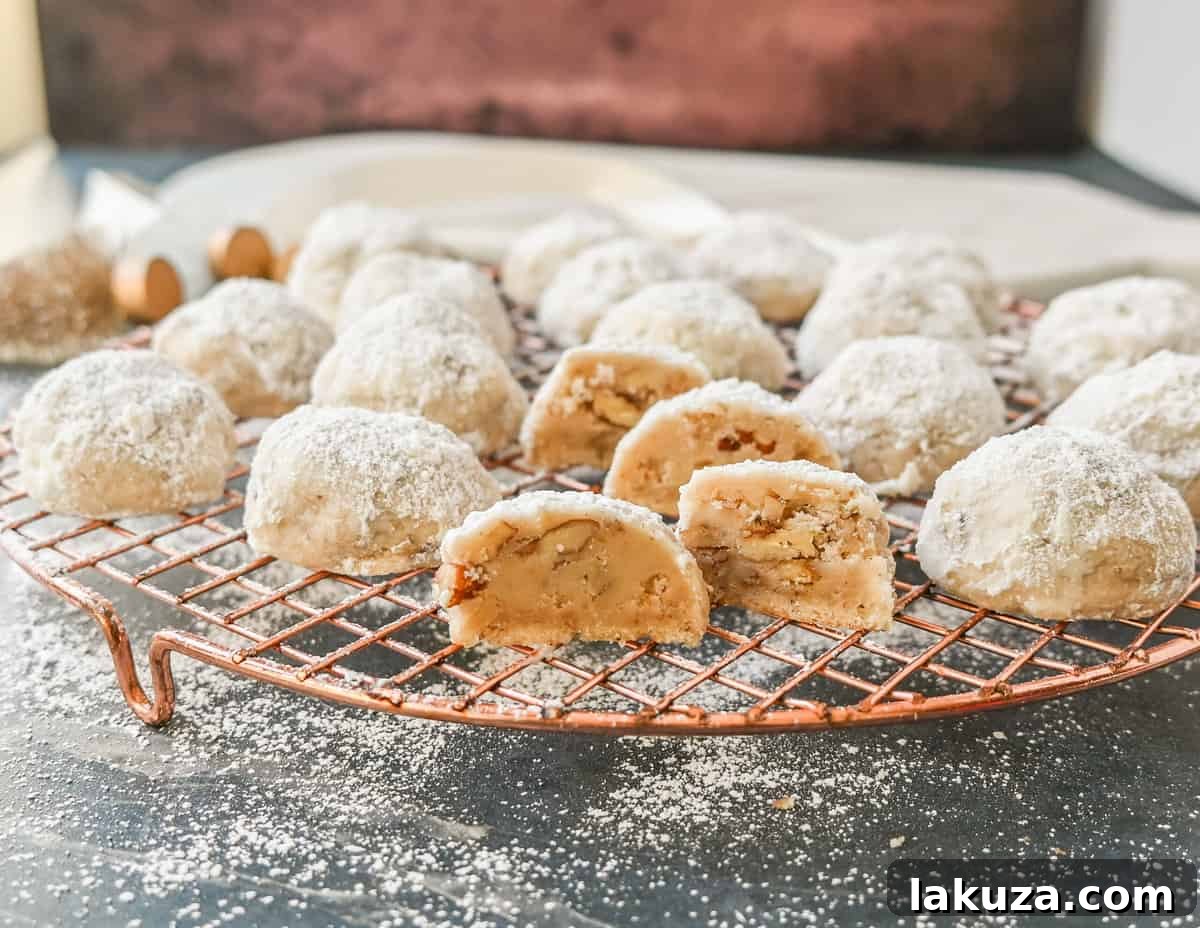 Elegant Pecan Snowball Cookies 3 Easy 5-ingredient Mexican Wedding Cookies (Snowball Cookies) recipe for a perfect Christmas treat.