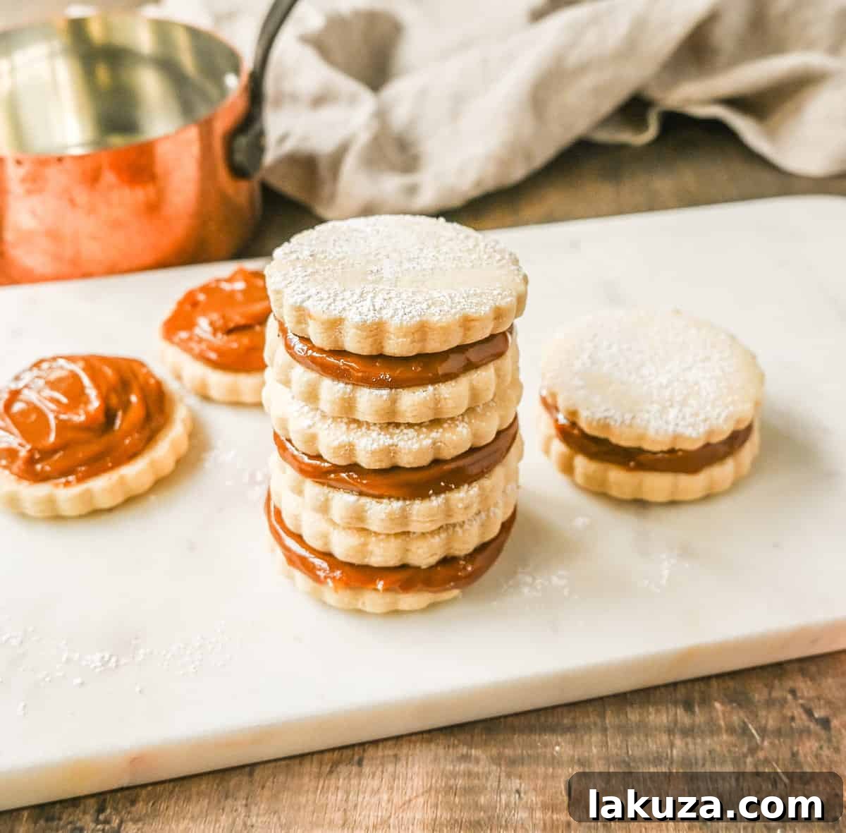 Assembled Alfajores ready to be served.