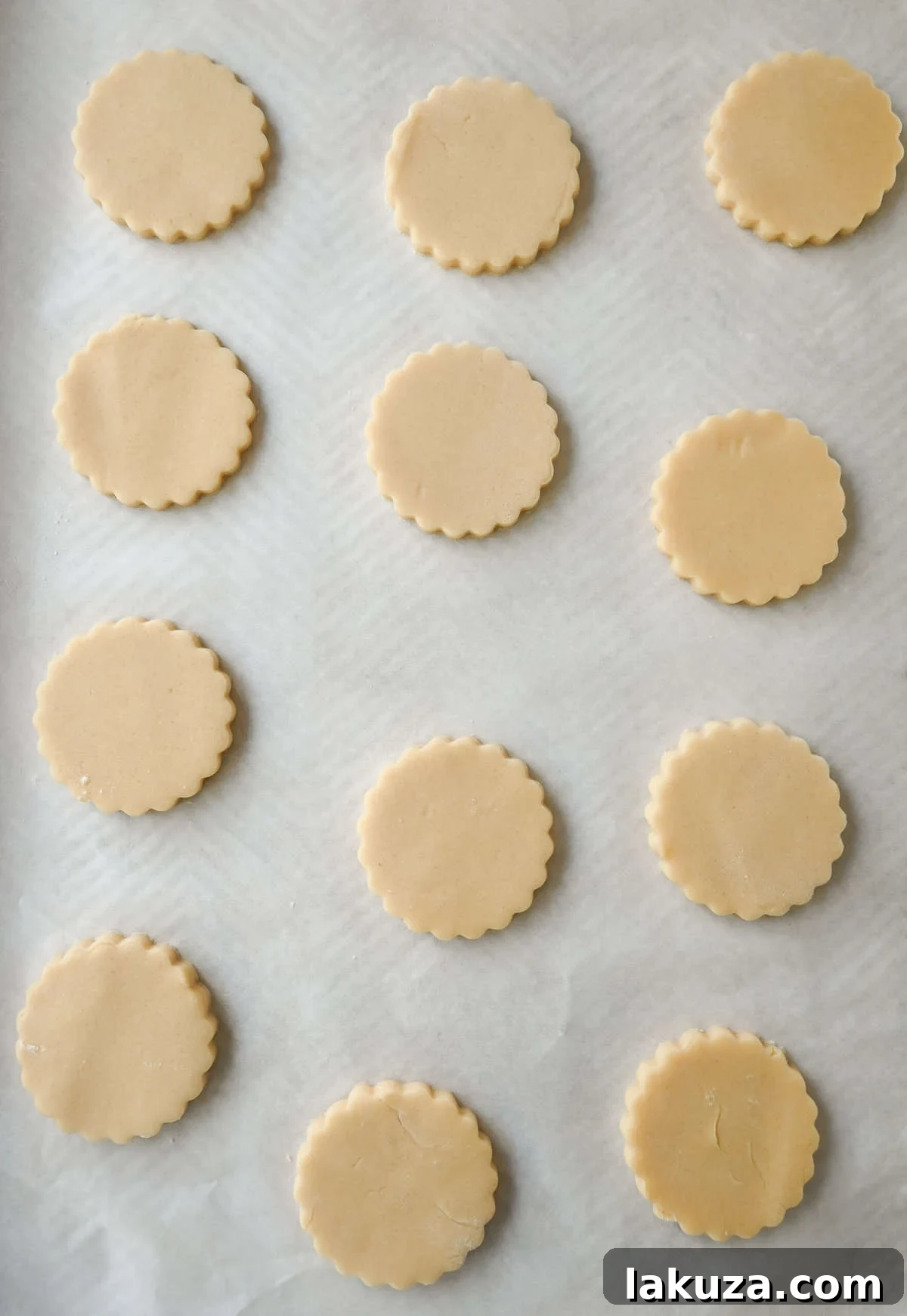 Chilled Alfajores cookie dough before rolling and cutting.