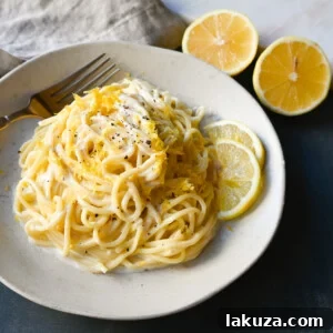Zesty Lemon Spaghetti 8 Lemon Pasta (Spaghetti al Limone). This creamy and tangy pasta dish features fresh lemon cream sauce tossed with fresh pasta. This Spaghetti al Limone is vibrant, fresh, and perfectly creamy and is so easy to make!