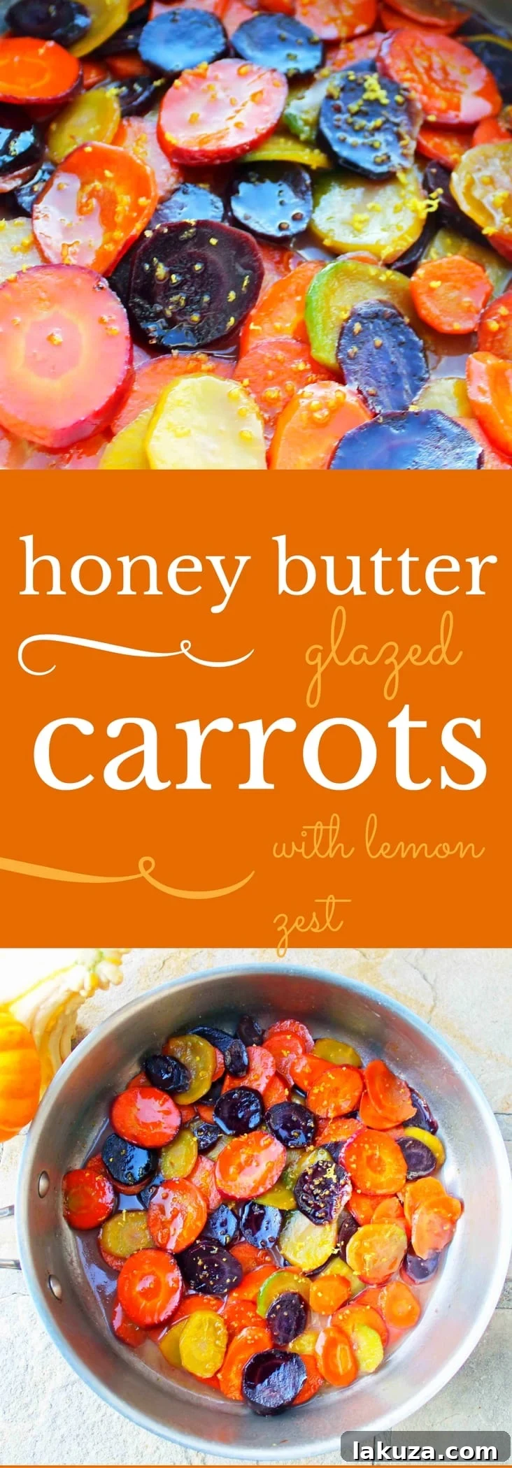 Beautifully styled plate of honey glazed heirloom carrots