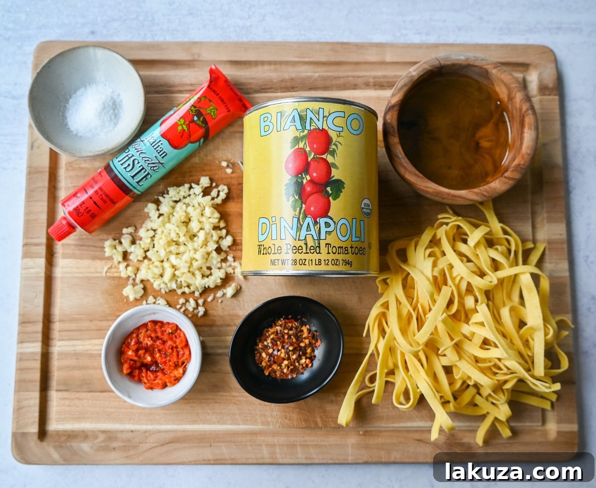Mi Amor Spicy Pasta Ingredients - High-Quality Components for the Best Sauce