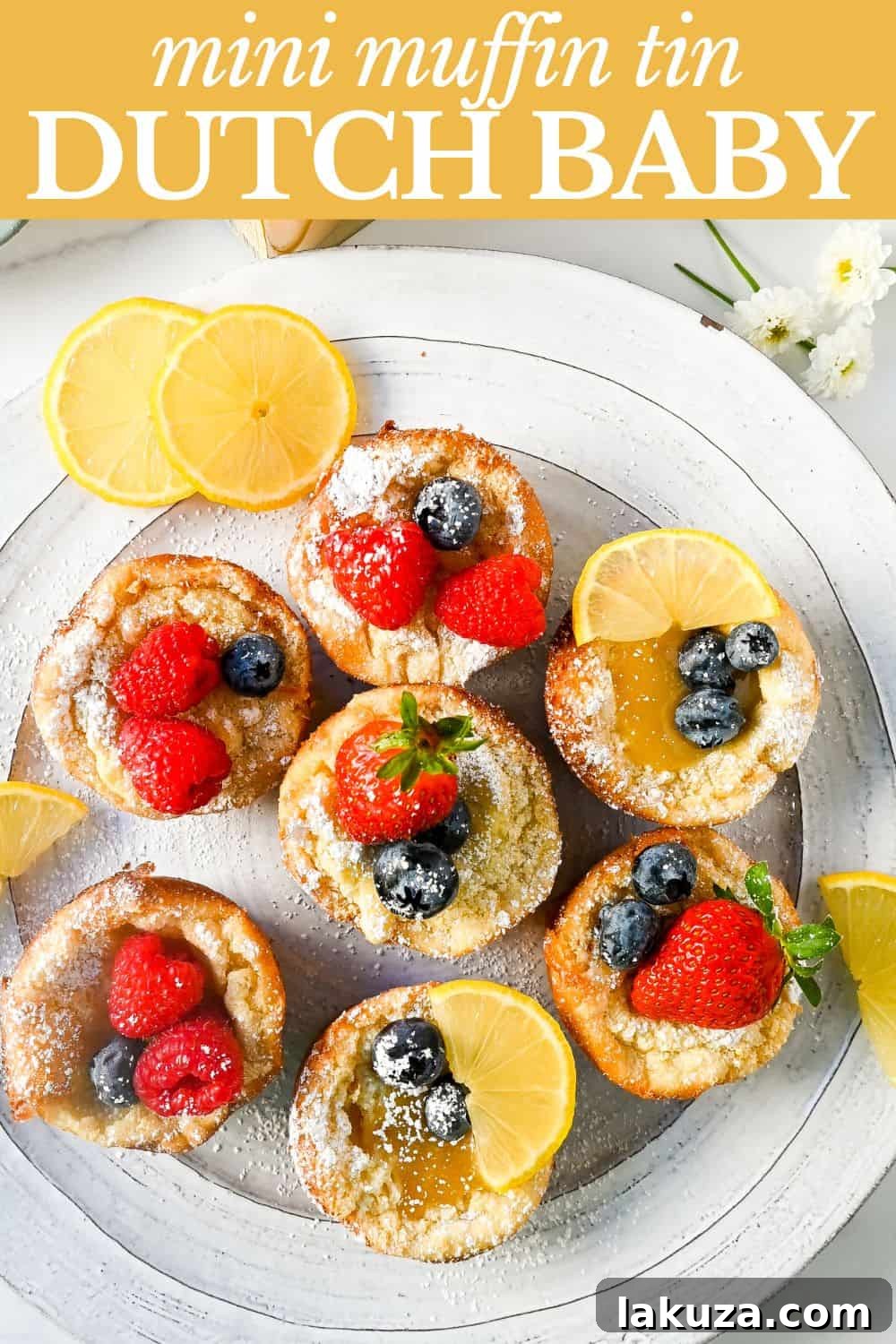 Individual Puffed Dutch Baby Pancake Bites 7 Mini Dutch Baby Pancakes (in a muffin tin). These mini, bite-size Dutch Baby pancakes are made the same way as traditional German pancakes but these are baked in muffin tins. These easy, golden and buttery mini puffed pancakes are perfect to serve to family and friends.