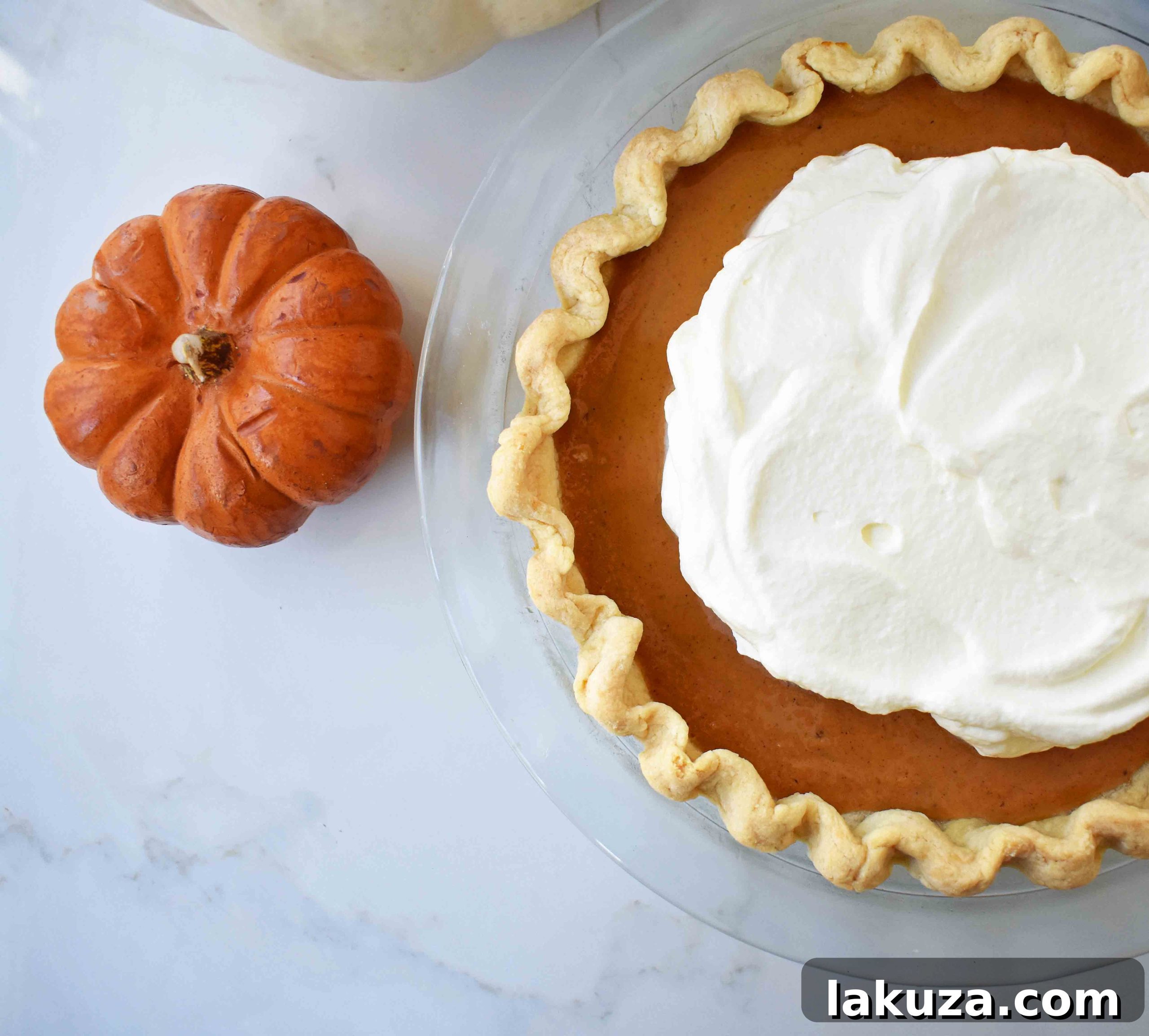 Heavenly Pumpkin Pie 3 Close-up of a creamy pumpkin pie filling made with sweetened condensed milk, eggs, and aromatic spices.