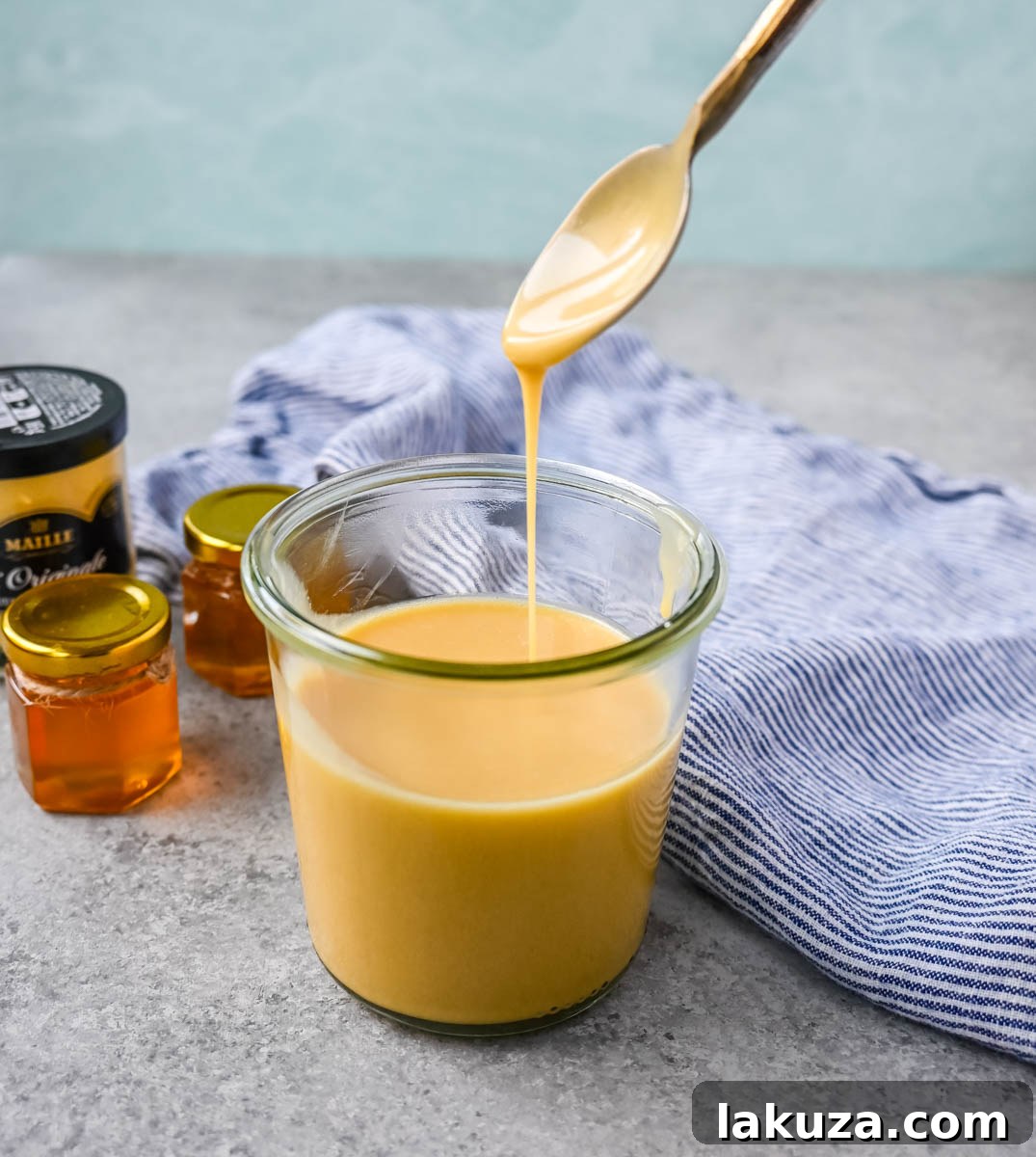 Golden Nectar Honey Mustard 3 This homemade honey mustard dressing recipe is a perfect balance of sweet, tangy, and creamy and is the perfect salad dressing, dip, or marinade.