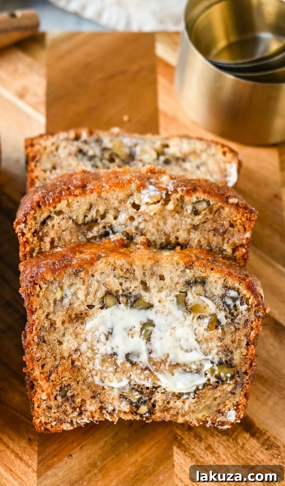 Flour Bakery Irresistible Banana Bread 2 Crafting the celebrated, award-winning Flour Bakery Banana Bread—a recipe known for its incredible moistness and rich banana flavor, topped with optional nuts.