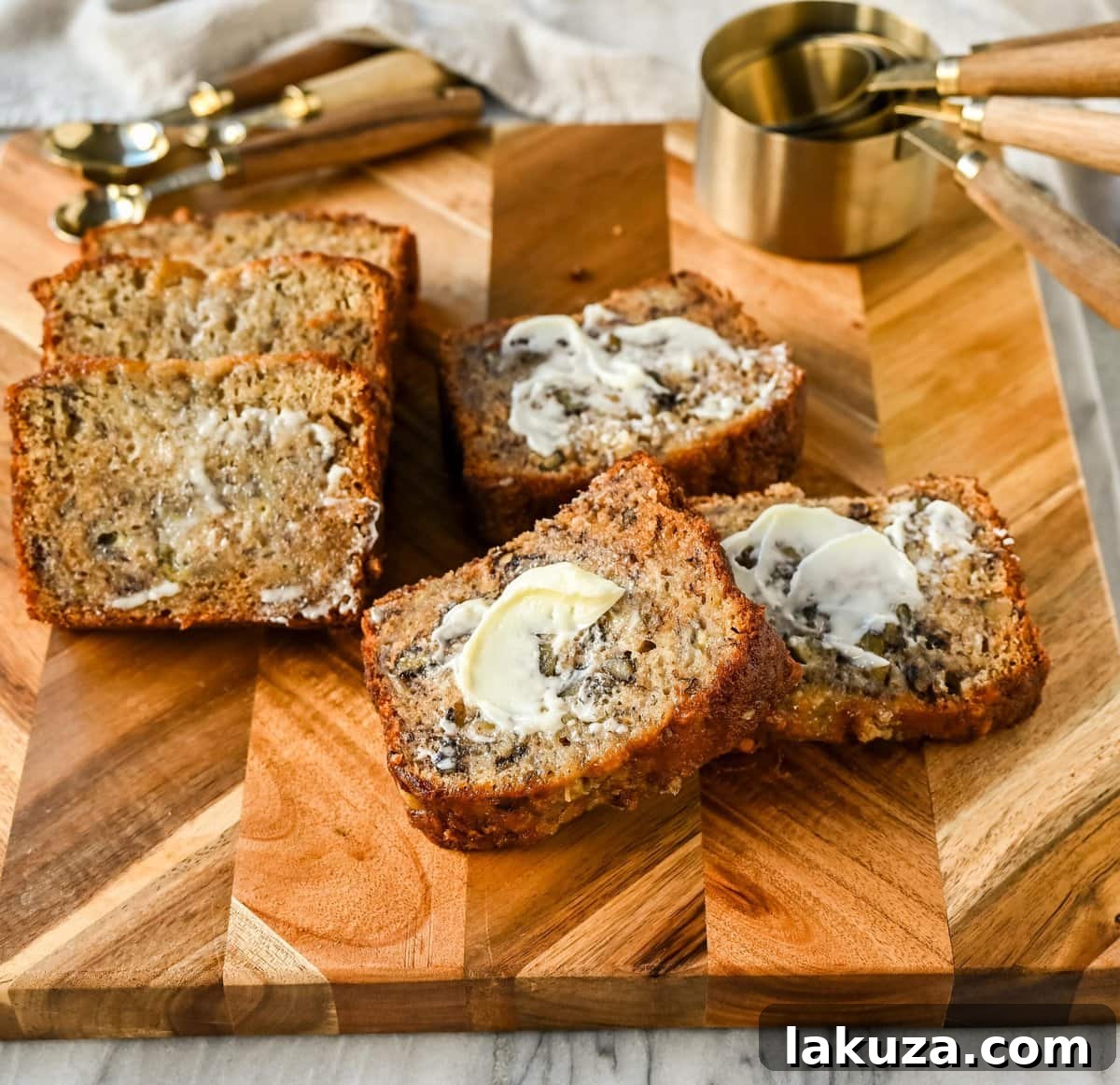 Flour Bakery Irresistible Banana Bread 6 The array of wet and dry ingredients prepped for the Flour Bakery Banana Bread recipe, emphasizing the importance of quality components for the best banana nut bread.