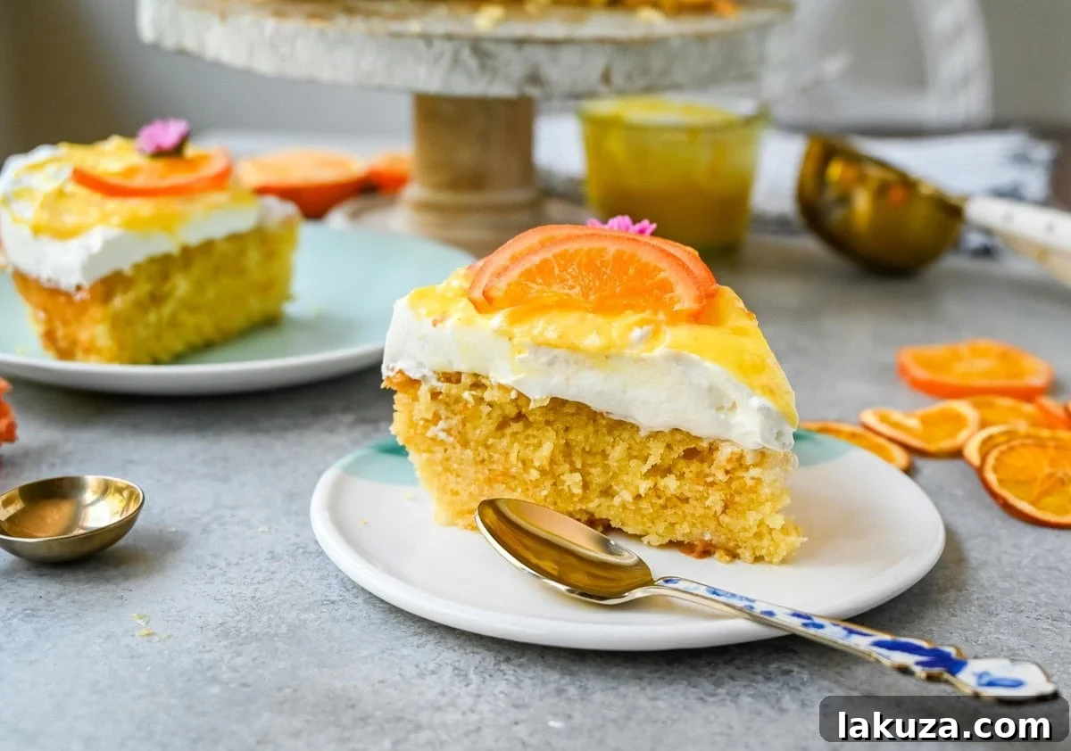 Whole Orange Olive Oil Cake on a serving platter